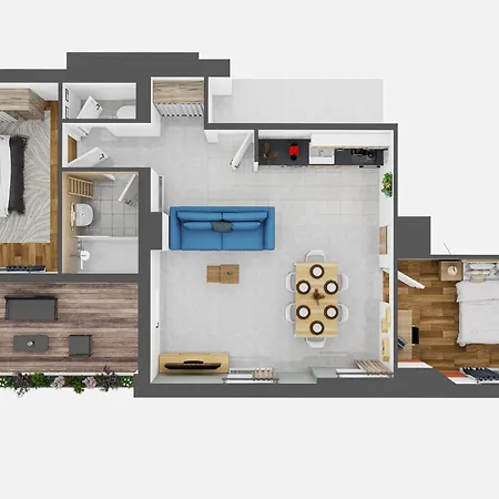 Le Beaumont - Barbieux - 3 Lits - Wifi - Parking - Terrasse Prive Apartment