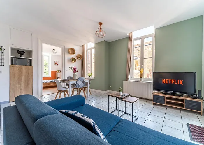 Le Beaumont - Barbieux - 3 Lits - Wifi - Parking - Terrasse Privé Appartement Roubaix